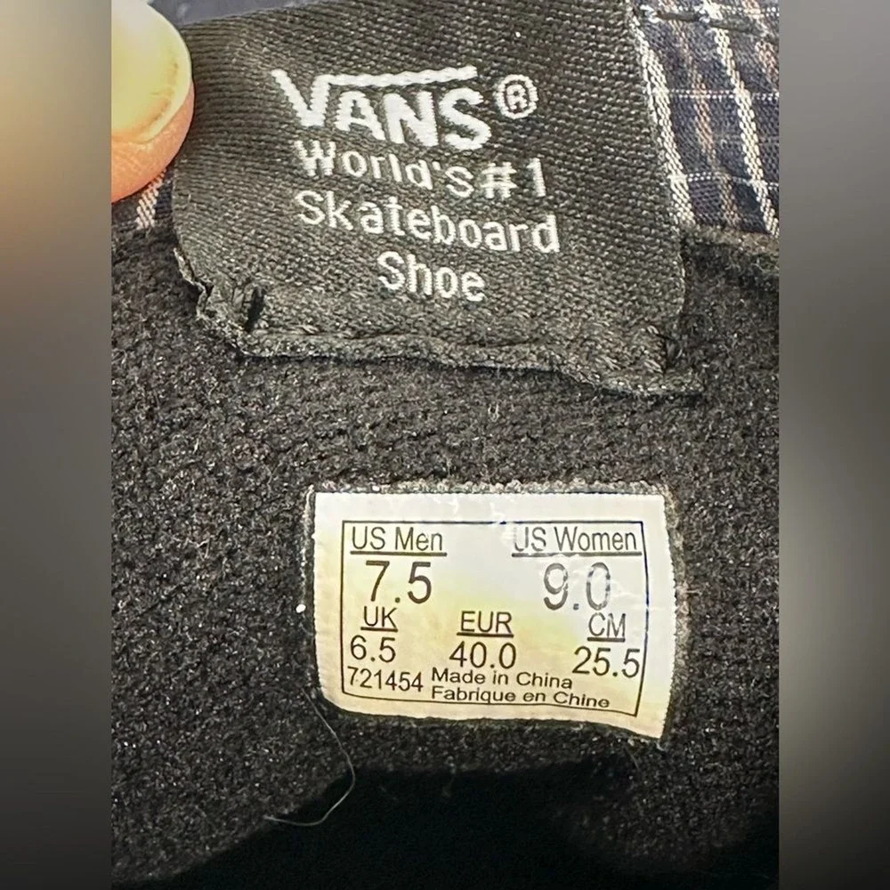 Vans Sk8 Hi Navy Brown Suede‎ Canvas High Top Skate Shoes Men 7.5 Women 9